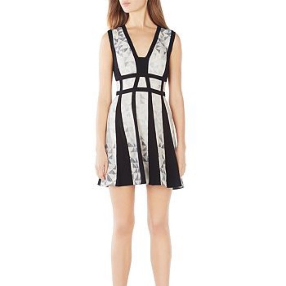 NWT BCBG Val Geometric Print Dress